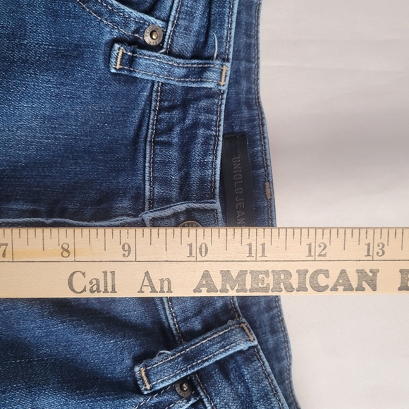 Uniqlo Women's High Waist Wide Leg Crop Fray Hem Jeans Size 27 - Picture 11 of 12